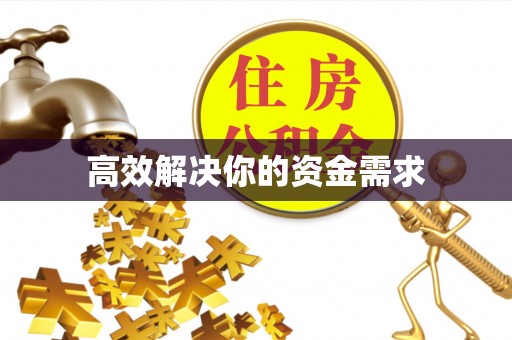 大堂高效解决你的资金需求